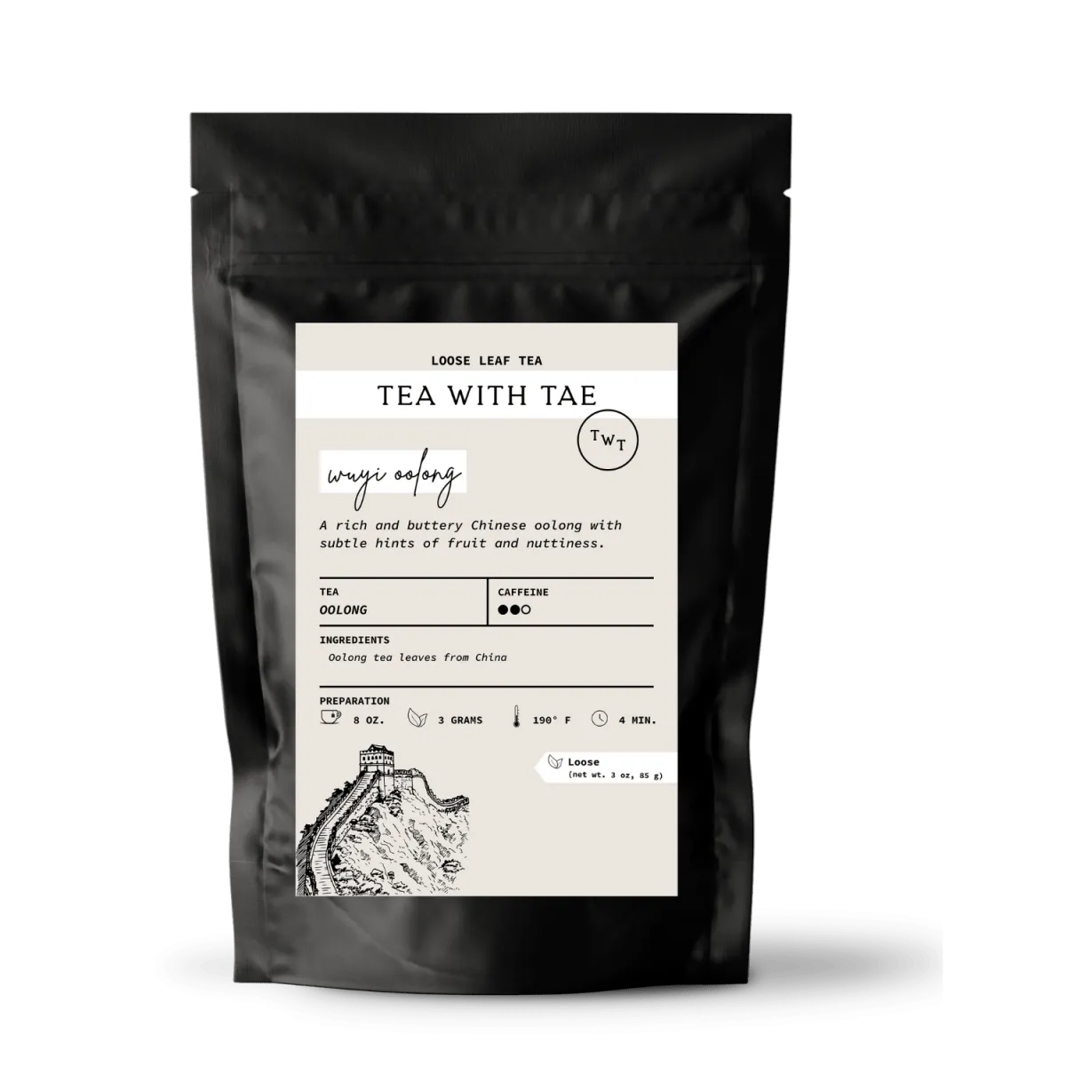 WuYi Oolong Loose Leaf Pouch (3oz. Loose Leaf Tea)