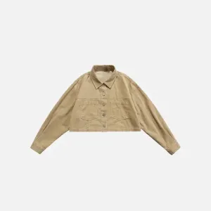 Y2K Jackets in Premium Cotton with Elegant Lapel Collar