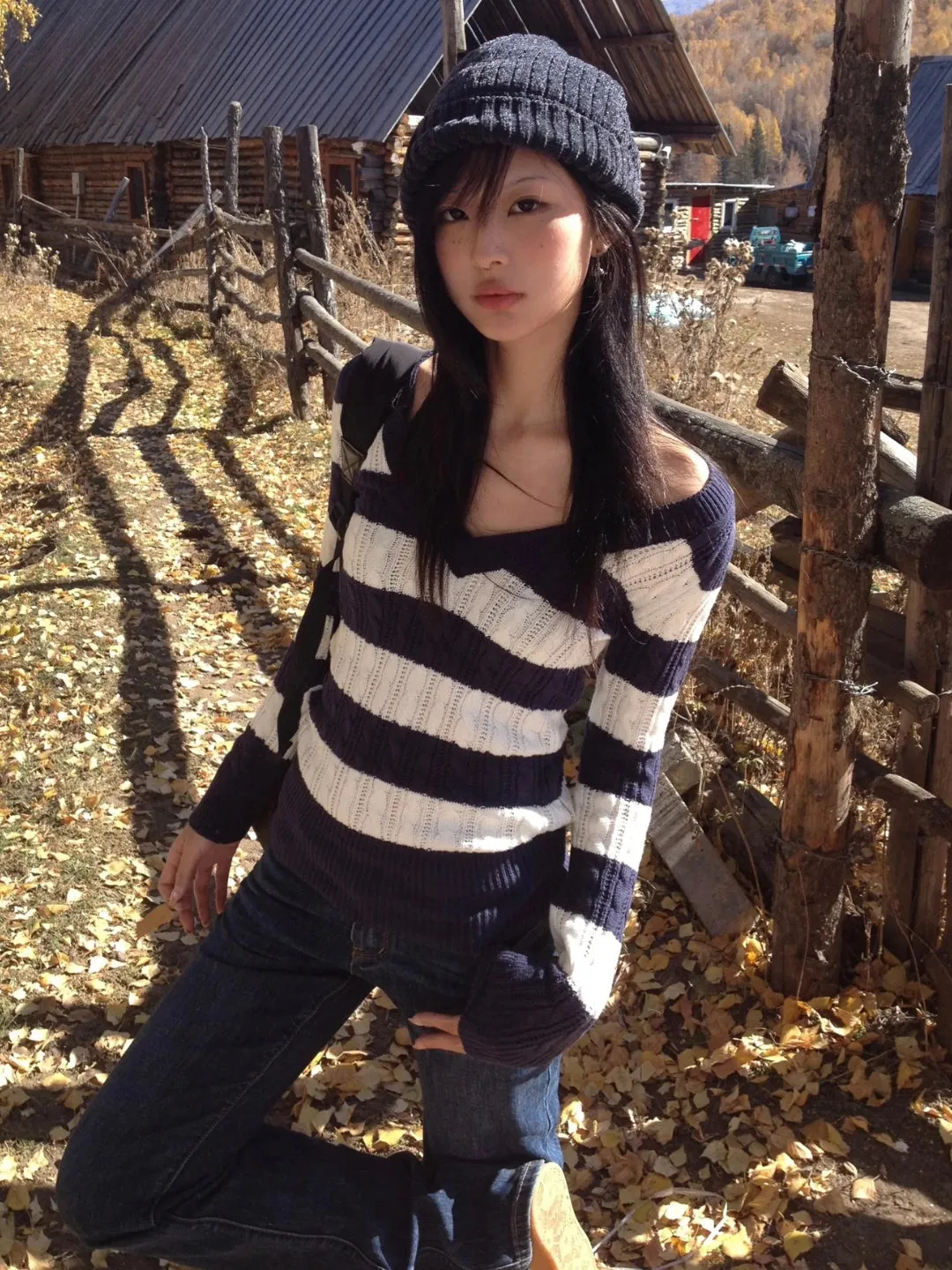 Y2K Striped Knitted Sweater