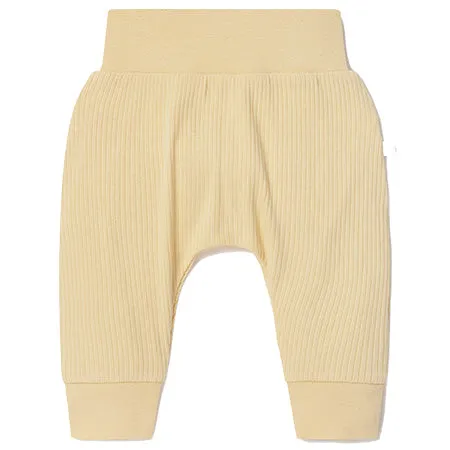 Yellow Ribbed Joggers