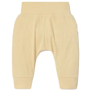 Yellow Ribbed Joggers