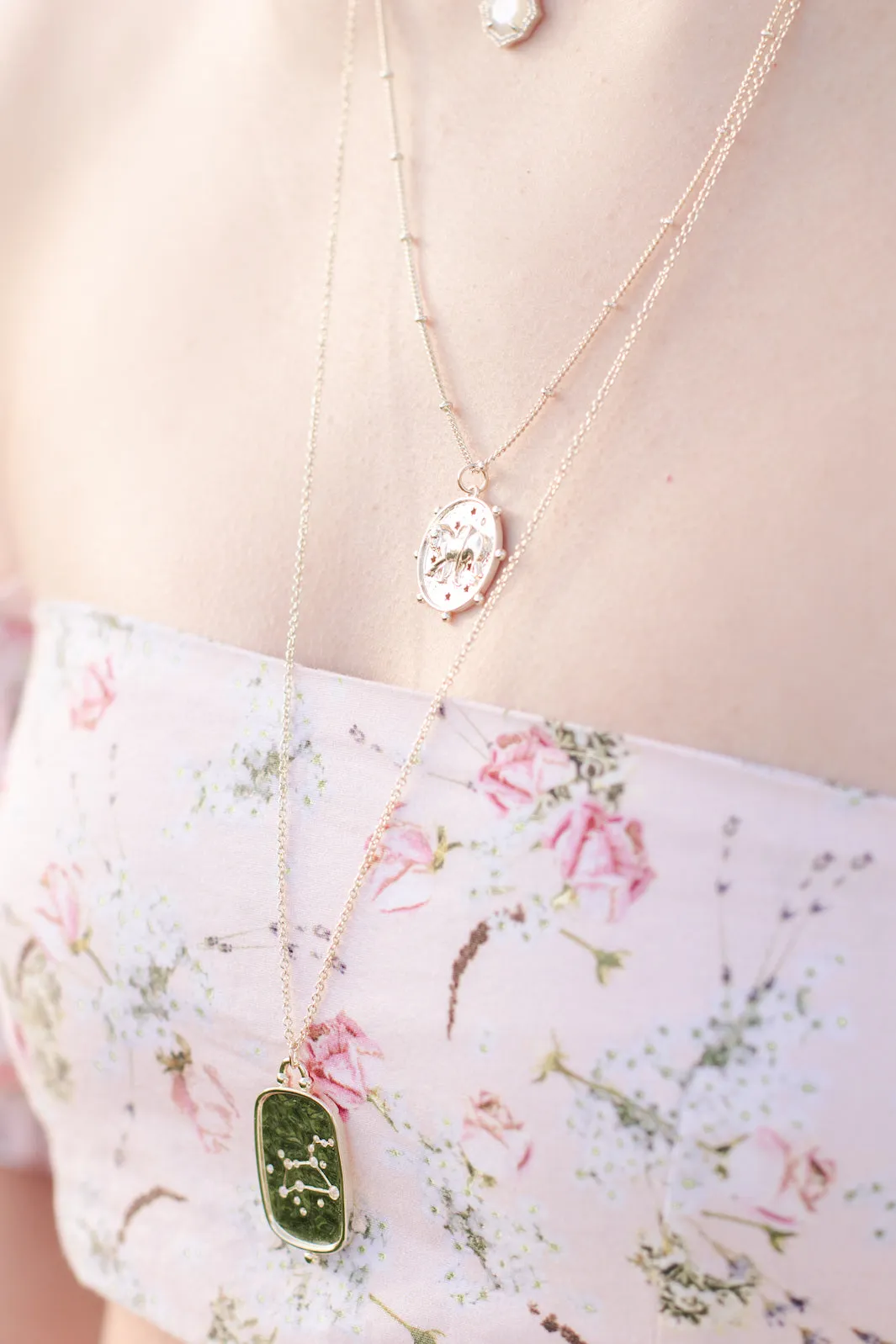 Zodiac Layered Necklace, Pisces