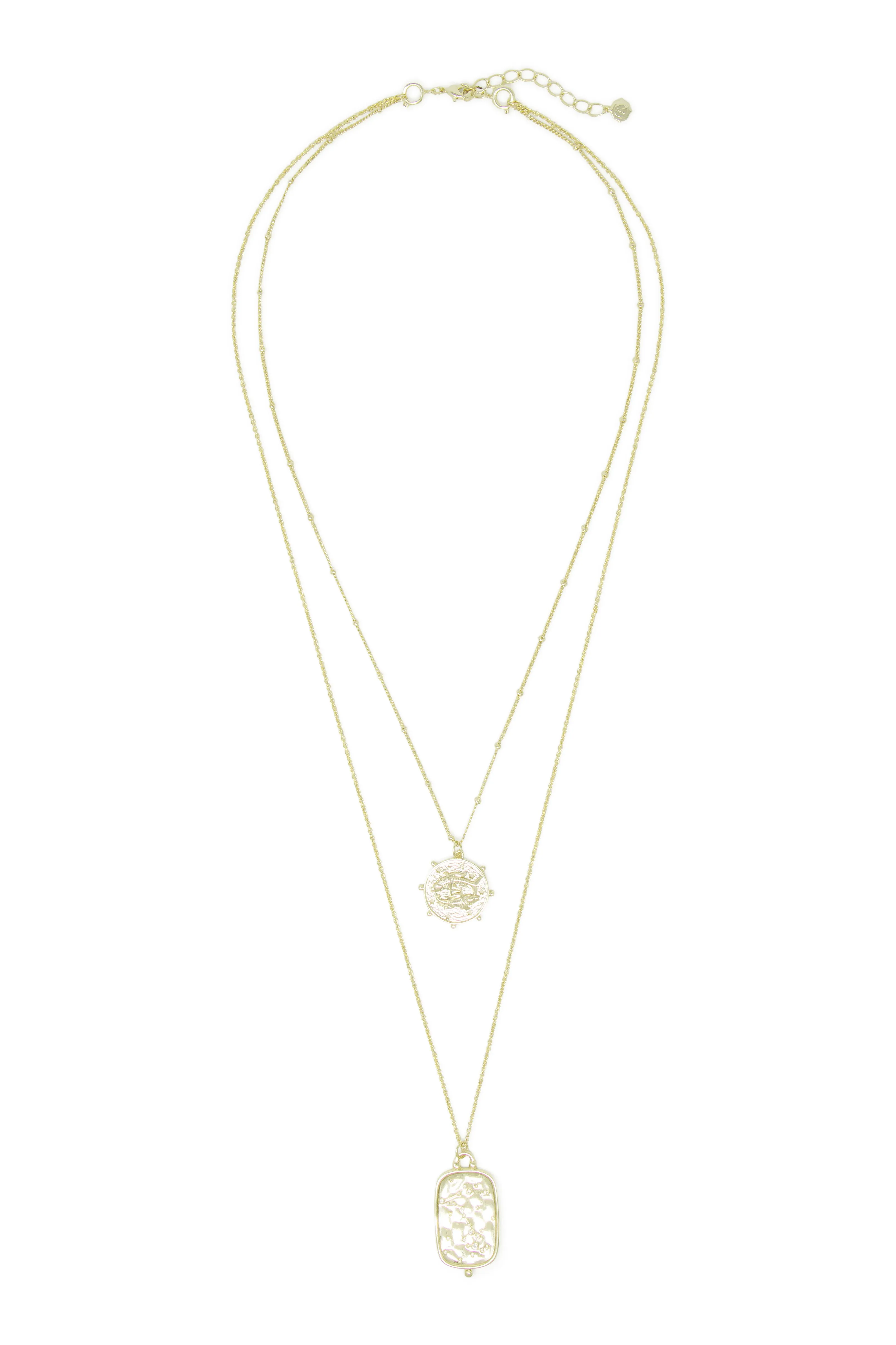 Zodiac Layered Necklace, Pisces
