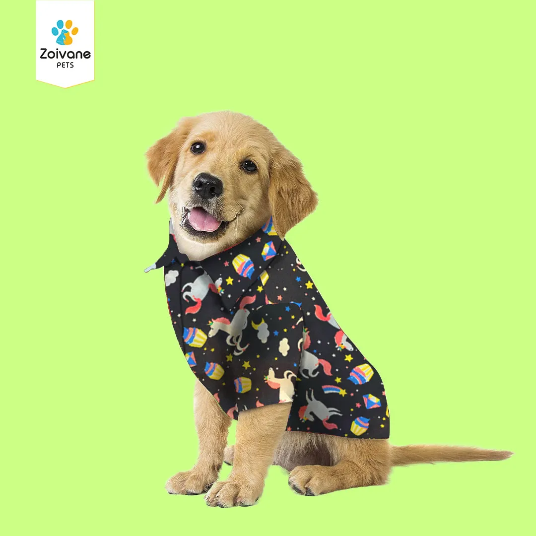 Zoivane Pets Dog Cool Stylish Shirts |Cotton shirts | Comfortable | Suitable for all dog breeds - Size-M Pack of 1